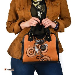 Custom NRL Tigers NAIDOC Week Shoulder Handbag Keep The Fire Burning Indigenous Art