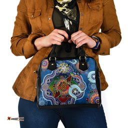 Personalised Bulldogs NAIDOC Week 2024 Shoulder Handbag Australia Aboriginal Dot Painting DT02
