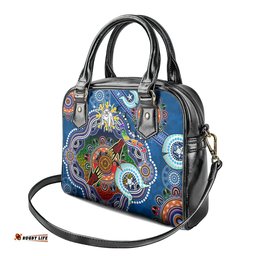 Personalised Bulldogs NAIDOC Week 2024 Shoulder Handbag Australia Aboriginal Dot Painting DT02