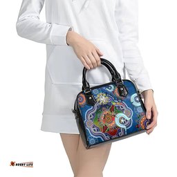 Personalised Bulldogs NAIDOC Week 2024 Shoulder Handbag Australia Aboriginal Dot Painting DT02