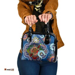 Personalised Bulldogs NAIDOC Week 2024 Shoulder Handbag Australia Aboriginal Dot Painting DT02