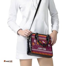 Custom Broncos Rugby Shoulder Handbag Heart Of All Queenland 2023 Christmas Vibe Unique