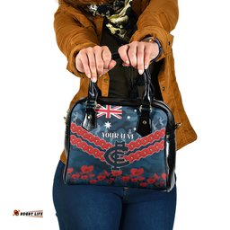 Custom Blues Football Shoulder Handbag ANZAC Lest We Forget