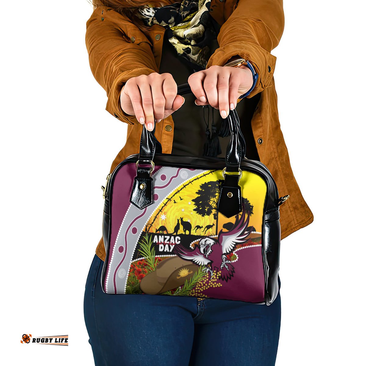 Eagles Rugby ANZAC Day Shoulder Handbag Silvertails Rosemary Starry Night