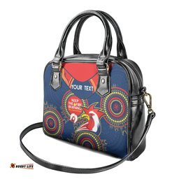 Custom NRL Roosters NAIDOC Week Shoulder Handbag Keep The Fire Burning Indigenous Art