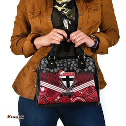 St Kilda Football Christmas Shoulder Handbag Merry Xmas 2023 Mix Aboriginal Art