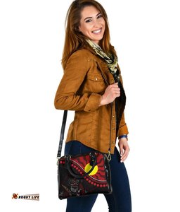 Aboriginal Shoulder Handbag - Indigenous People And Sun