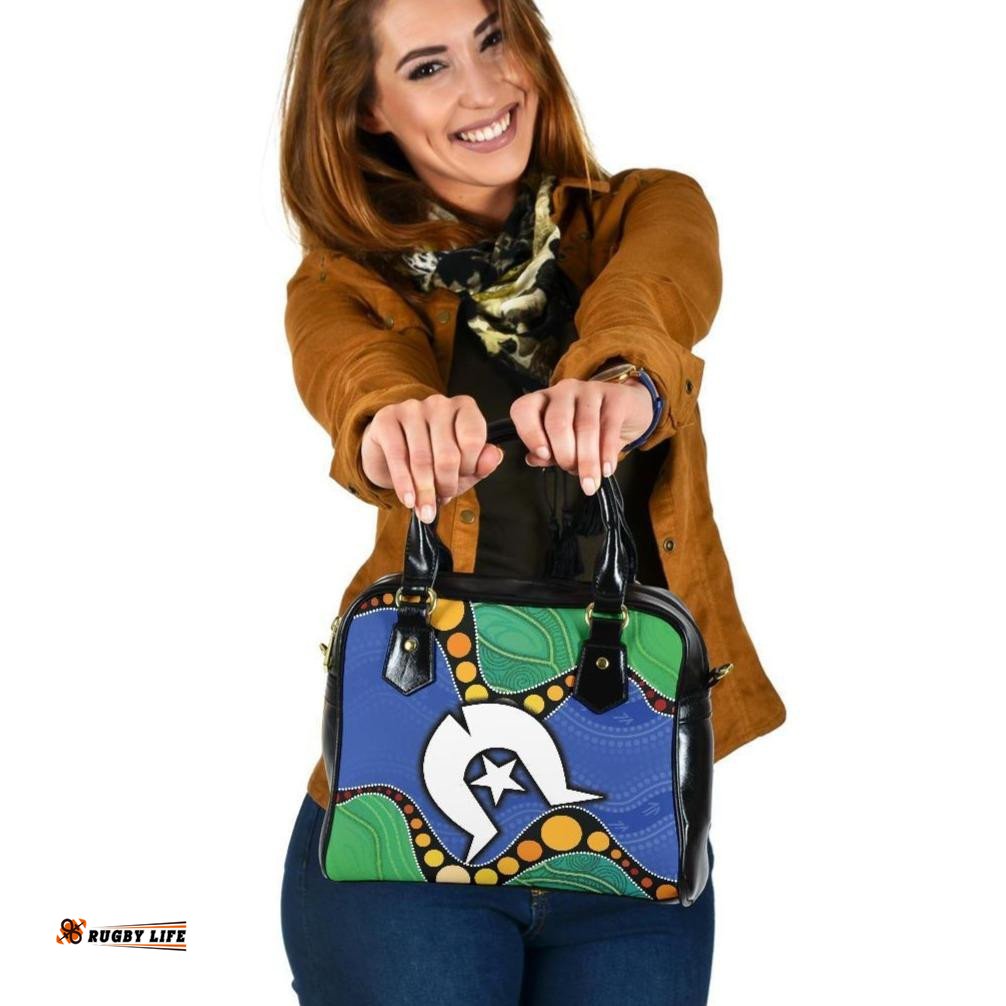 Aboriginal Shoulder Handbag with Torres Strait Islands Symbol