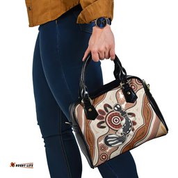Aboriginal Dots Art Painting with Platypus Shoulder Handbag No 3