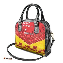 Custom Sun Football Shoulder Handbag ANZAC Lest We Forget