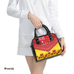 Custom Sun Football Shoulder Handbag ANZAC Lest We Forget