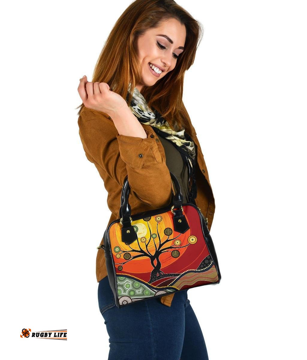 Shoulder Handbag - Australian Aboriginal Tree