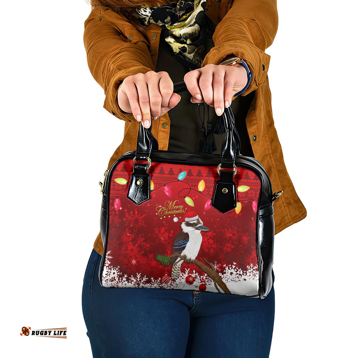 Australia Christmas Shoulder Handbag Aussie Kookaburra Santa Merry Xmas