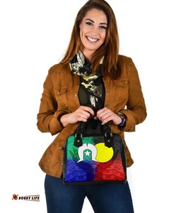 Aboriginal Shoulder Handbag , Australia Naidoc Week Indigenous Flag Style
