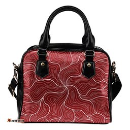 Aboriginal Shoulder Handbag, Australian Red Dot Painting Bag