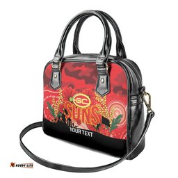 Custom Suns Football ANZAC Shoulder Handbag Gallipoli Camouflage With Poppies