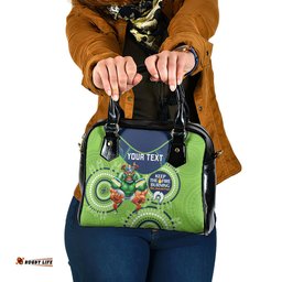 Custom NRL Raiders NAIDOC Week Shoulder Handbag Keep The Fire Burning Indigenous Art
