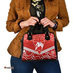 Swans Football Christmas Shoulder Handbag Merry Xmas 2023 Mix Aboriginal Art
