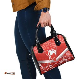 Swans Football Christmas Shoulder Handbag Merry Xmas 2023 Mix Aboriginal Art