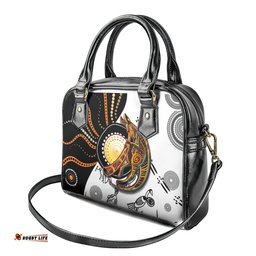 Aboriginal Kangaroo Pattern Dot Art Shoulder Handbag TS04