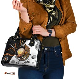 Aboriginal Kangaroo Pattern Dot Art Shoulder Handbag TS04