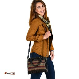 Shoulder Handbag - Aboriginal Dot Panting Art Horizontal Lines