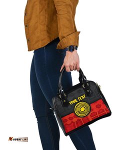 Personalised Aboriginal Shoulder Handbag - Aussie Indigenous Flag
