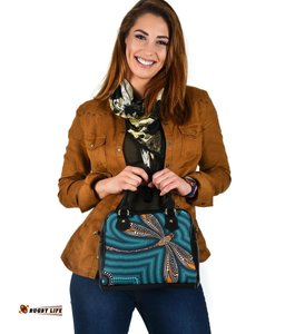 Shoulder Handbag - Indigenous Dragonfly