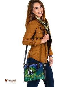 Torres Strait Islanders Shoulder Handbag - Aboriginal Turtle