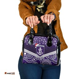 Custom Dockers Football Christmas Shoulder Handbag Merry Xmas 2023 Mix Aboriginal Art