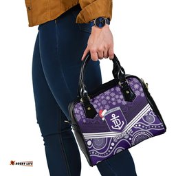 Custom Dockers Football Christmas Shoulder Handbag Merry Xmas 2023 Mix Aboriginal Art
