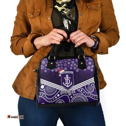 Custom Dockers Football Christmas Shoulder Handbag Merry Xmas 2023 Mix Aboriginal Art