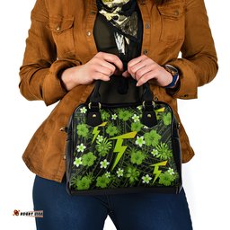 Australian Thunder Cricket Shoulder Handbag Baeuty Pacific Hibiscus and Polynesian Pattern