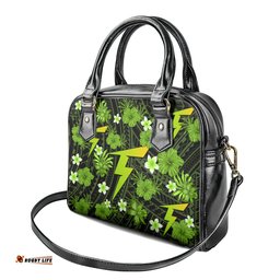 Australian Thunder Cricket Shoulder Handbag Baeuty Pacific Hibiscus and Polynesian Pattern