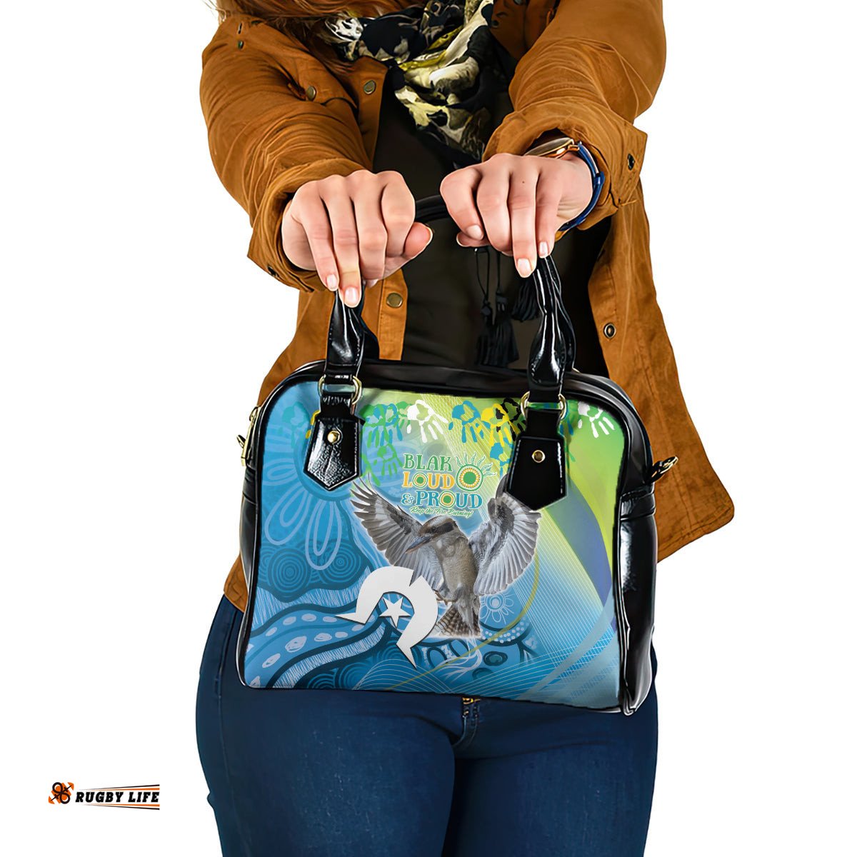 Vivid Kookaburra NAIDOC 2024 Shoulder Handbag Aboriginal Art Style