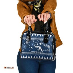 Custom Geelong Cats Football Shoulder Handbag Christmas Vibe 2023