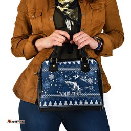 Custom Geelong Cats Football Shoulder Handbag Christmas Vibe 2023