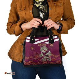 Custom QLD Maroons Cane Toad Blooded Aboriginal Inspired Shoulder Handbag