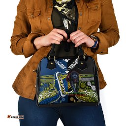 Panthers And Cowboys Rugby Shoulder Handbag Aboriginal Version