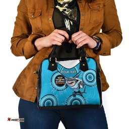 Custom NRL Sharks NAIDOC Week Shoulder Handbag Keep The Fire Burning Indigenous Art