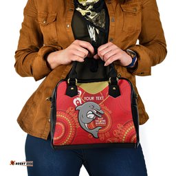 Custom NRL Dolphins NAIDOC Week Shoulder Handbag Keep The Fire Burning Indigenous Art