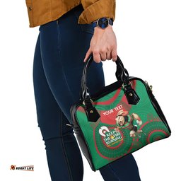 Custom NRL Rabbitohs NAIDOC Week Shoulder Handbag Keep The Fire Burning Indigenous Art