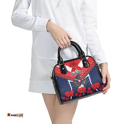 Custom Roosters Rugby ANZAC Shoulder Handbag Sydney Gallipoli Soldier With Aboriginal Art
