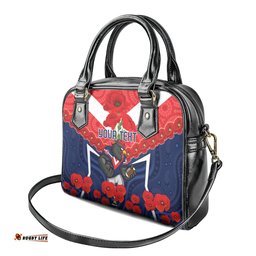 Custom Roosters Rugby ANZAC Shoulder Handbag Sydney Gallipoli Soldier With Aboriginal Art