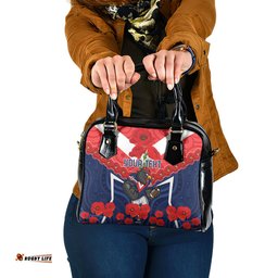 Custom Roosters Rugby ANZAC Shoulder Handbag Sydney Gallipoli Soldier With Aboriginal Art