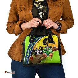 Raiders Rugby ANZAC Day Shoulder Handbag Green Machine Mascot Rosemary Starry Night