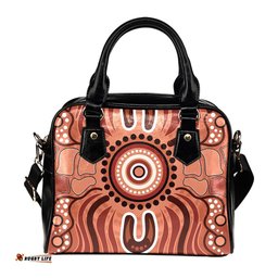 Aboriginal Shoulder Handbag - Indigenous Art Patterns Ver02
