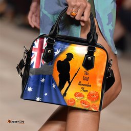 Anzac Shoulder Handbag - We Will Remember Them Ver02