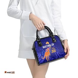 Proud To Be Australia Day Shoulder Handbag Kangaroo with Flag Color