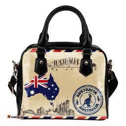 Shoulder Handbags - Aus Flag Handbags Vintage Postcard